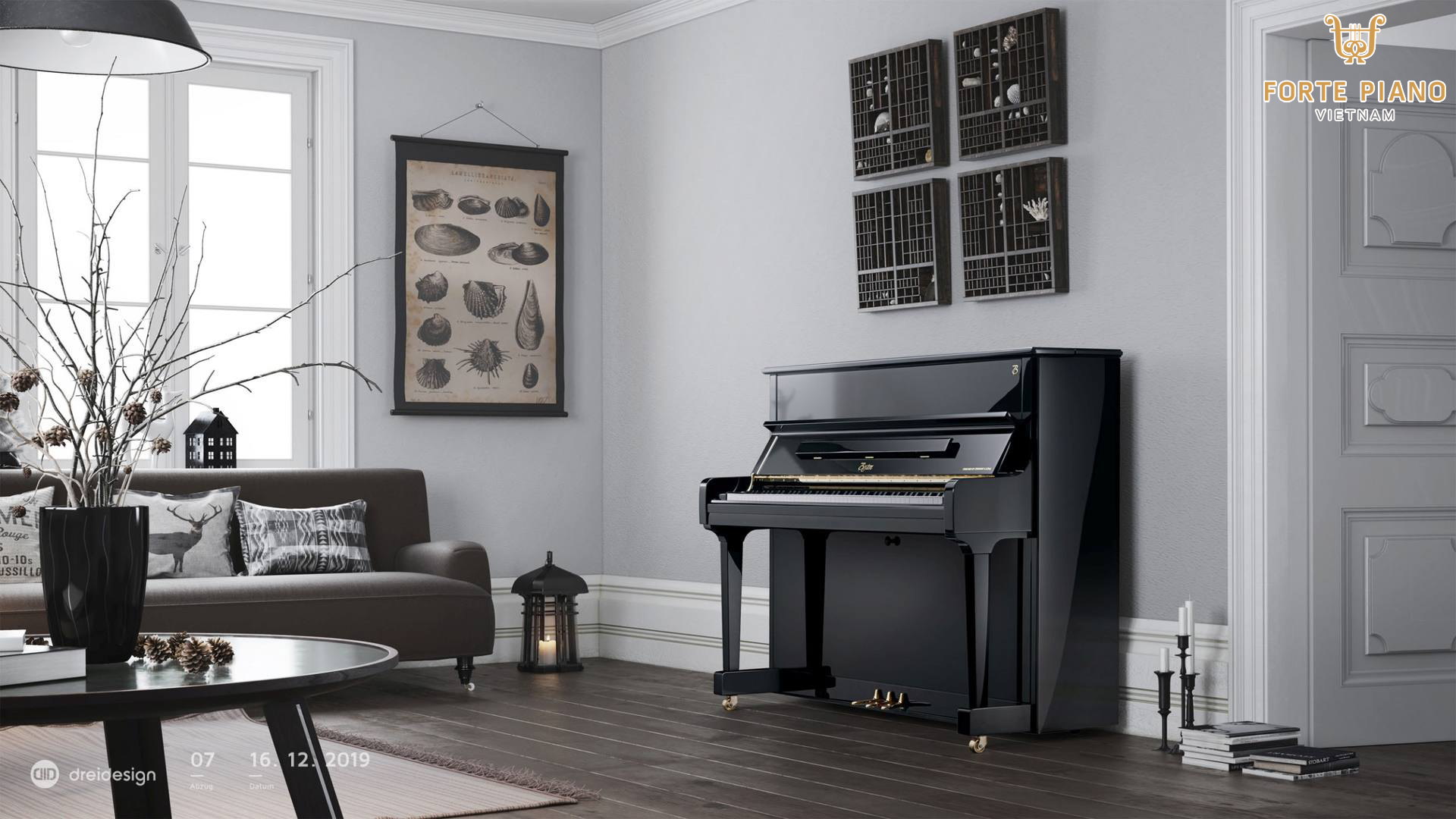 Đàn piano upright Boston UP118